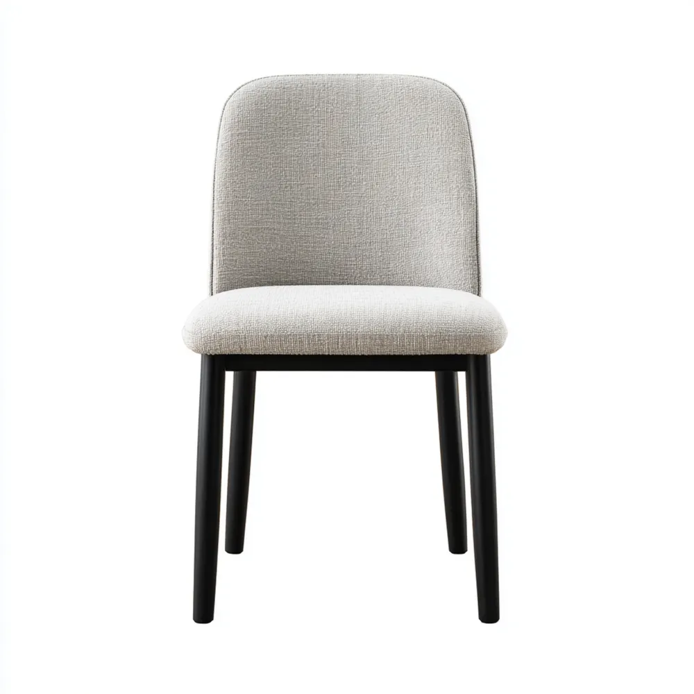 Chaise de salle à manger 45x55x85 cm Tissu rembourré - Beige/Noir - Design moderne-Gentledwell