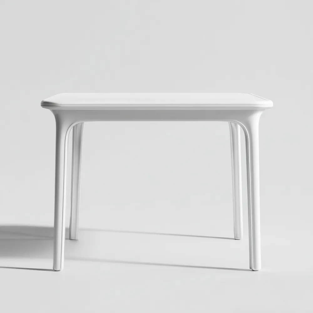 Table à manger en Plastique Blanc 80x80x75 cm – Design Minimaliste-Gentledwell