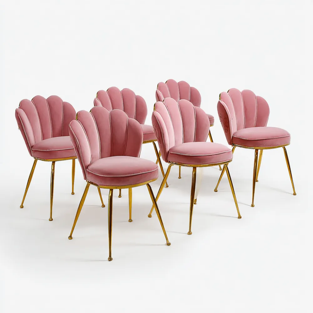 Chaises de salle à manger Velours Rose 50x50x85 cm – Design Moderne-Gentledwell