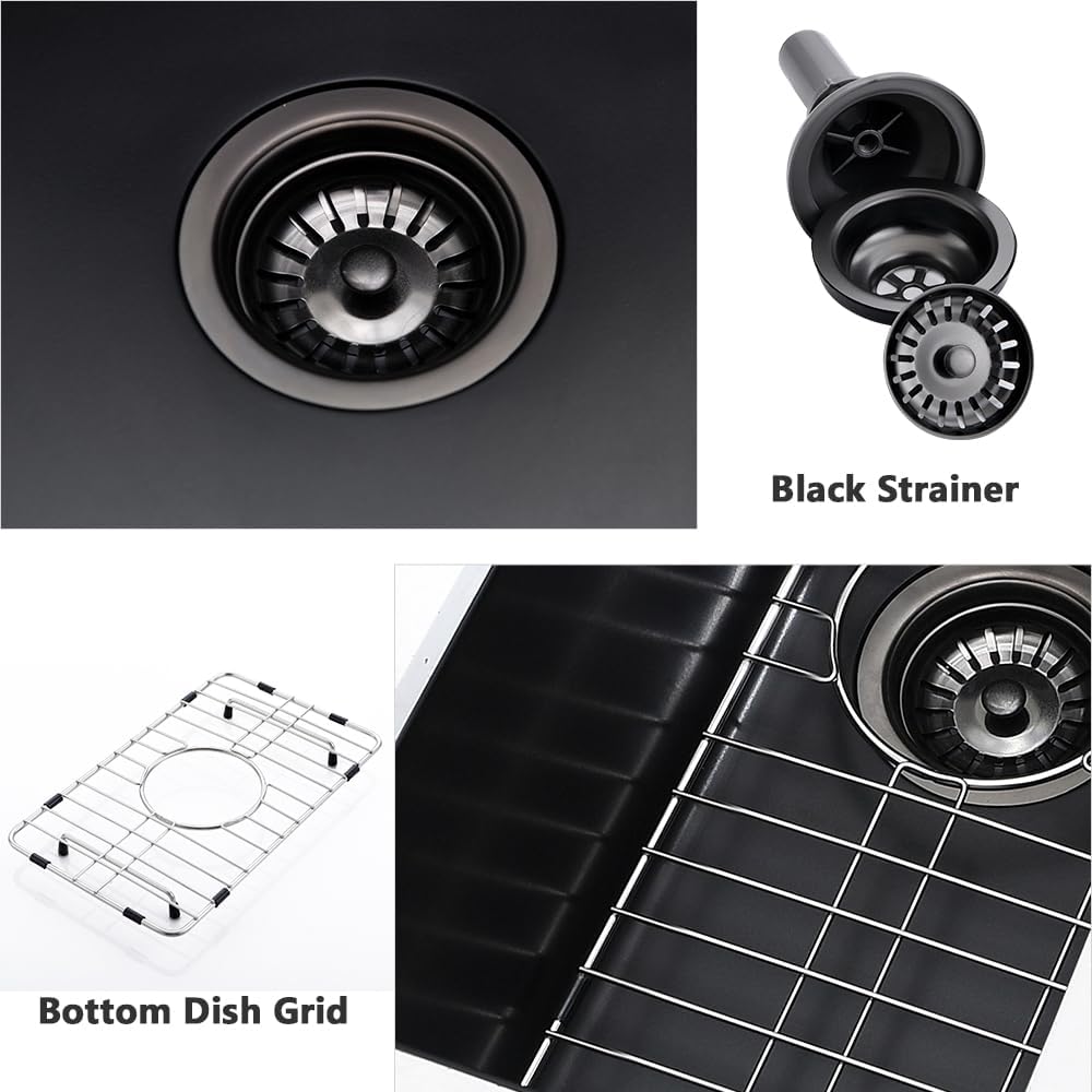 12 Inch Black Bar Sink Undermount