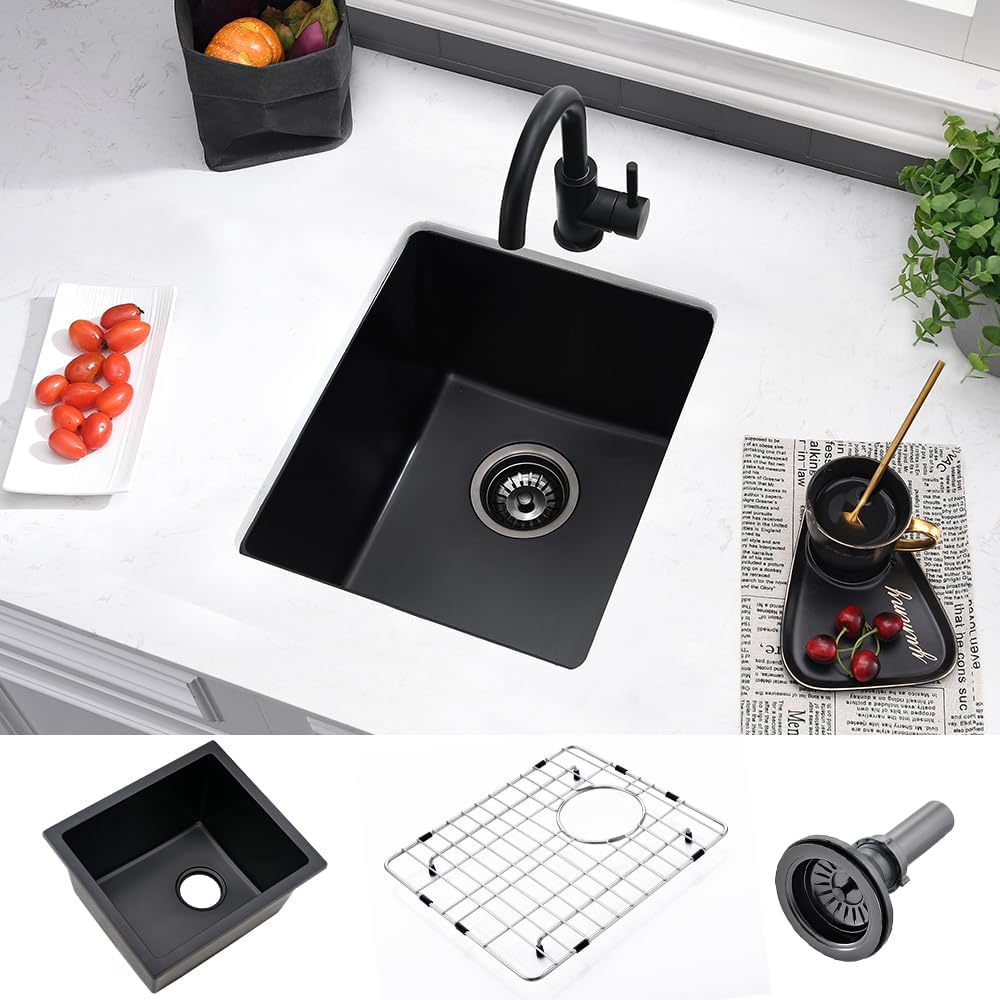 13 Inch Black Bar Sink Undermount