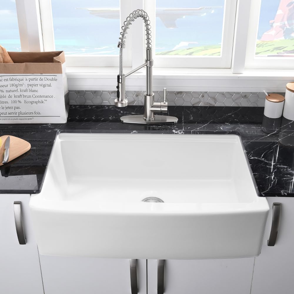White Farmhouse Sink