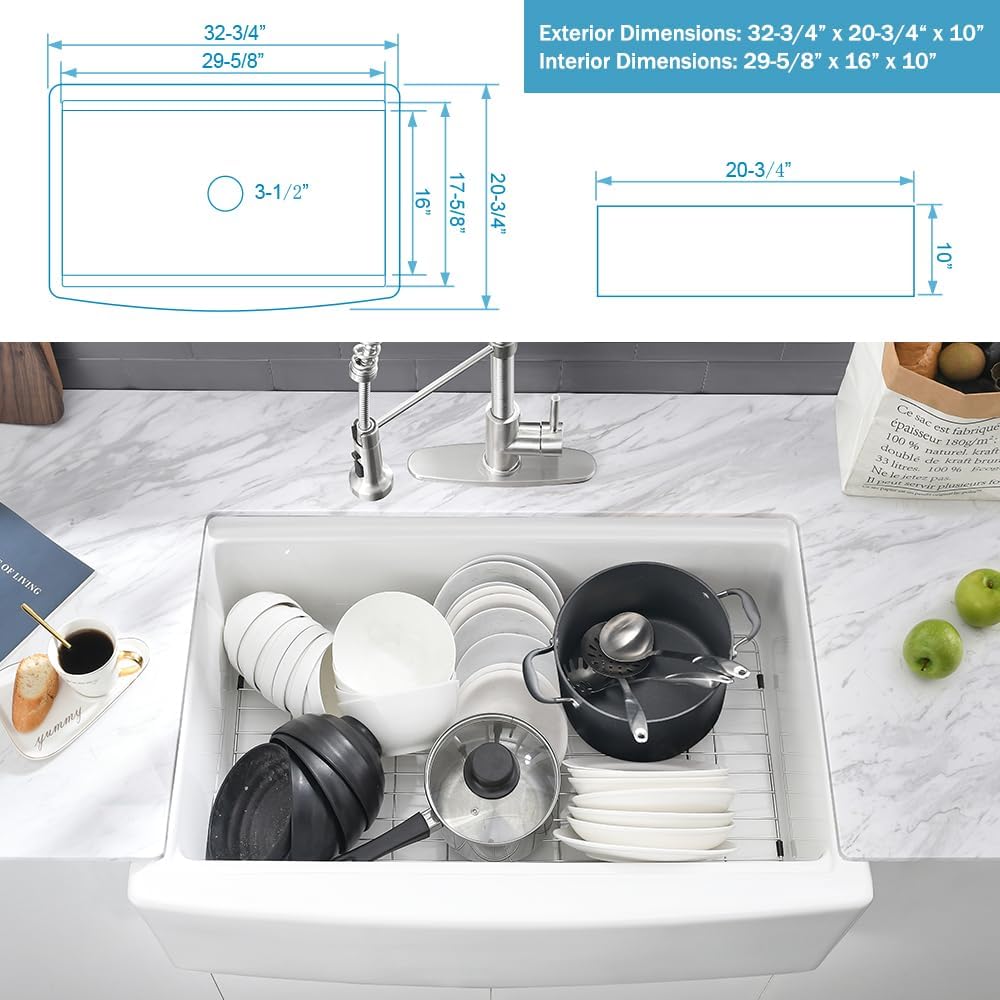White Farmhouse Sink