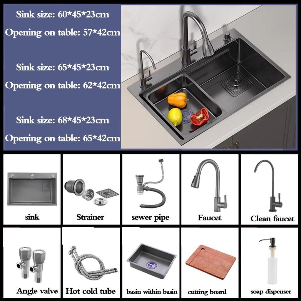 Single Bowl Practical Home Kitchen Countertop Sink