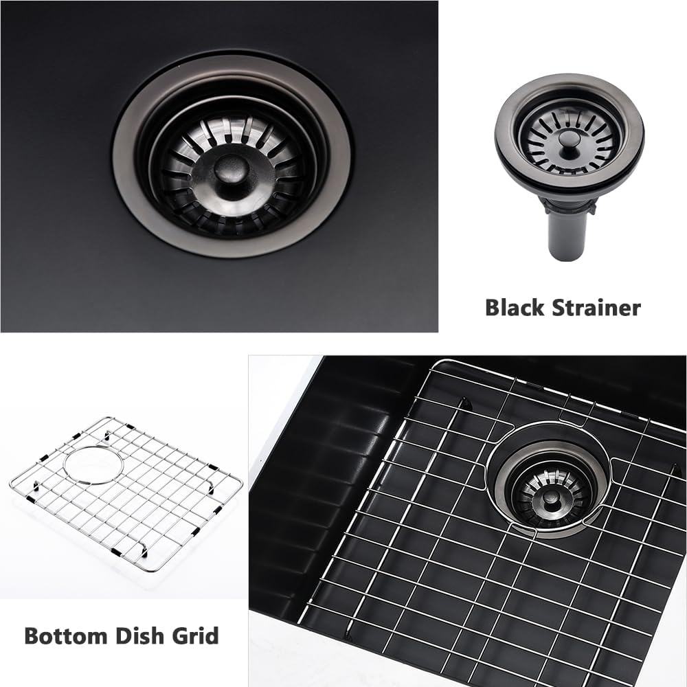 13 Inch Black Bar Sink Undermount