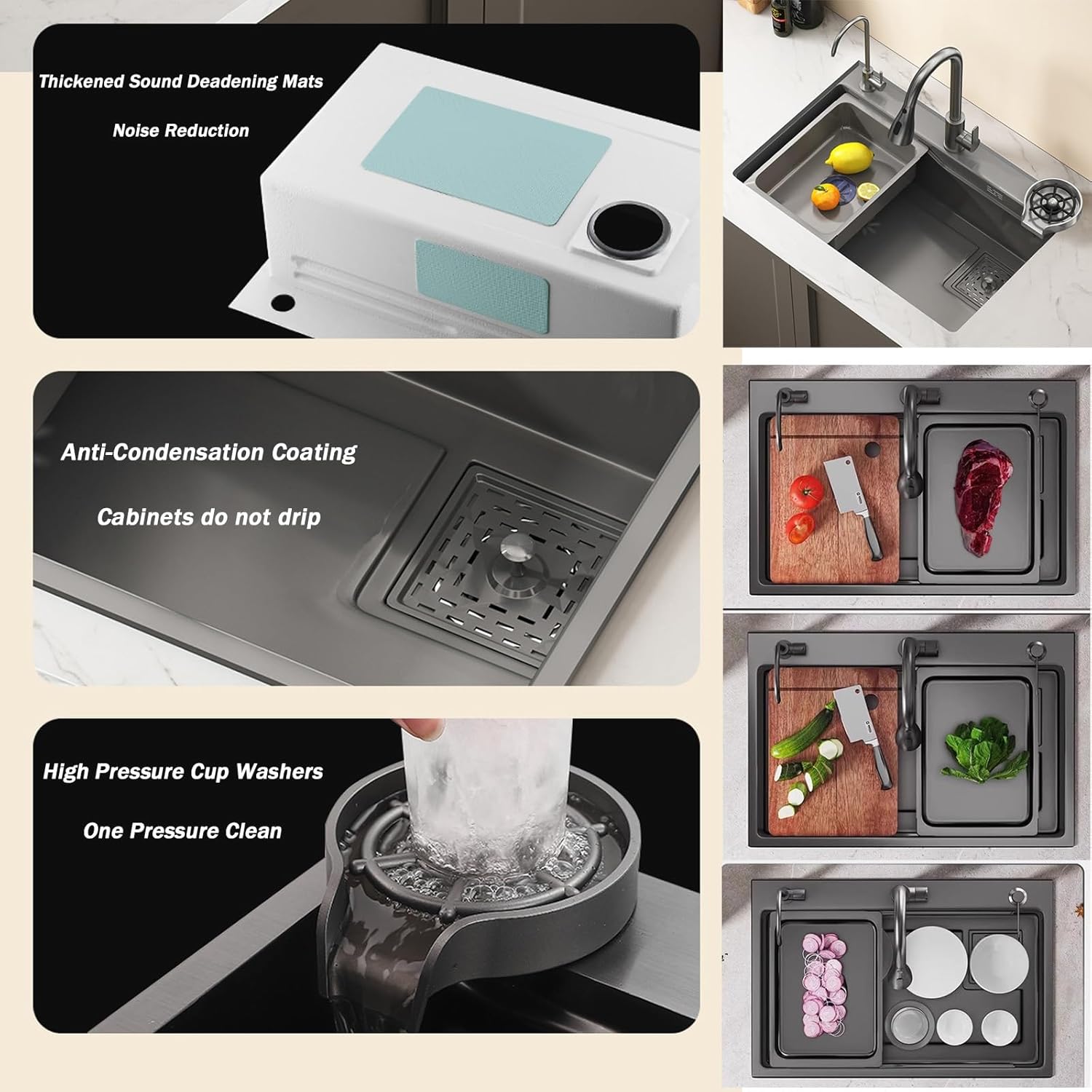 Stainless Steel Single Bowl Kitchen Sink, Drop In Kitchen Sink Workstation