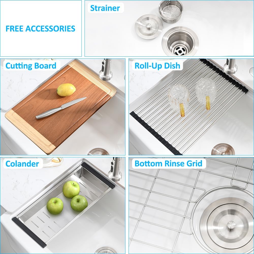 White Farmhouse Sink