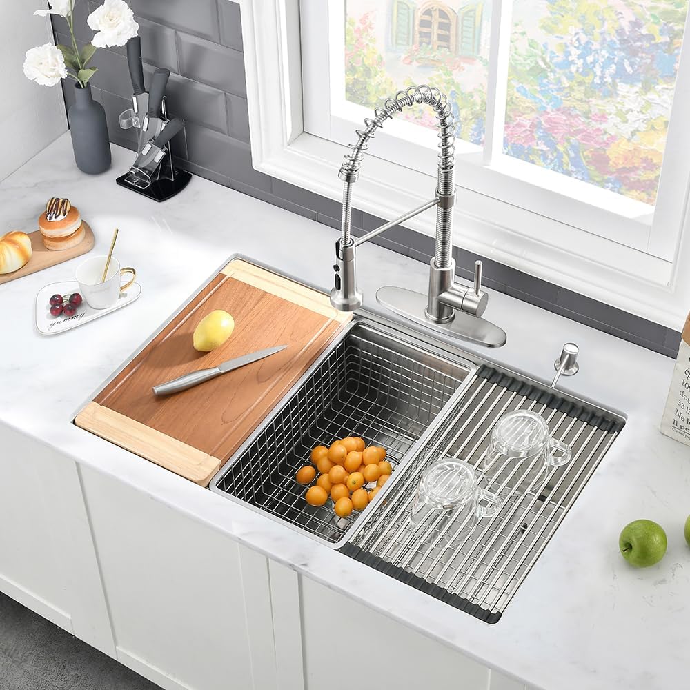 27 Inch Undermount Kitchen Sink Workstation