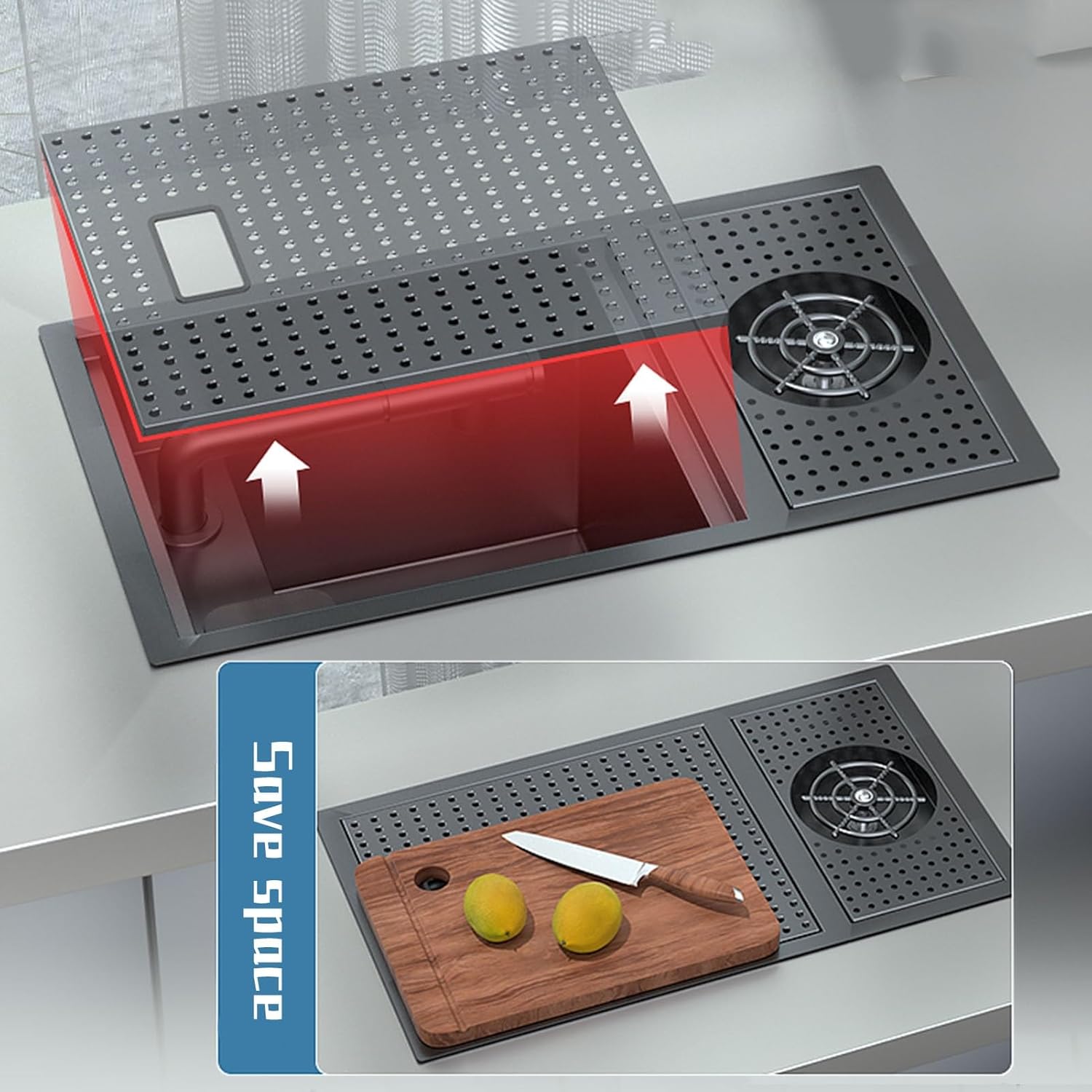 Stainless Steel Top-mount Bar Sink, Single Bowl Drop in Kitchen Sink