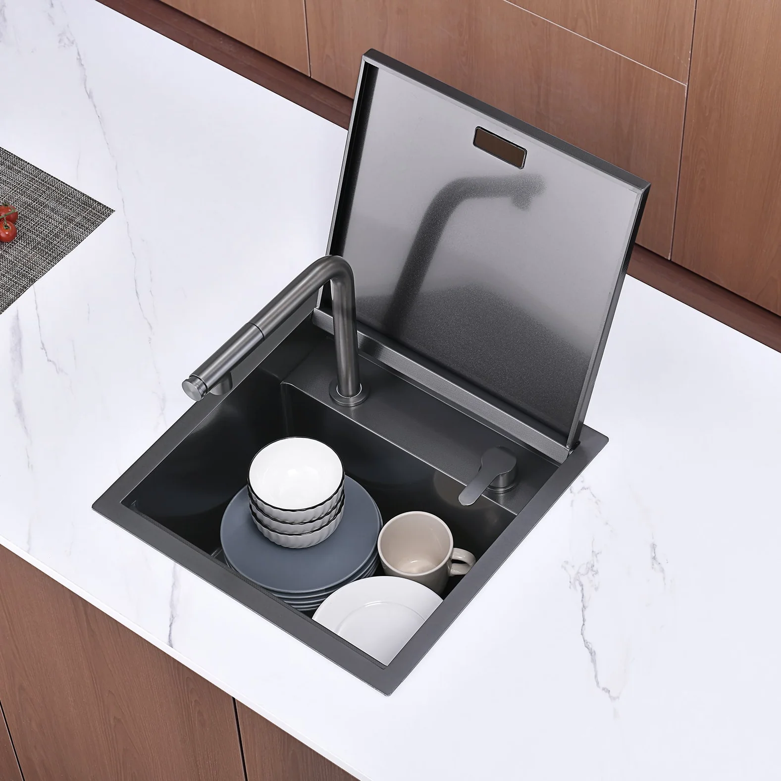 17"x17" Stainless Steel Concealed RV & Kitchen Bar Workstation