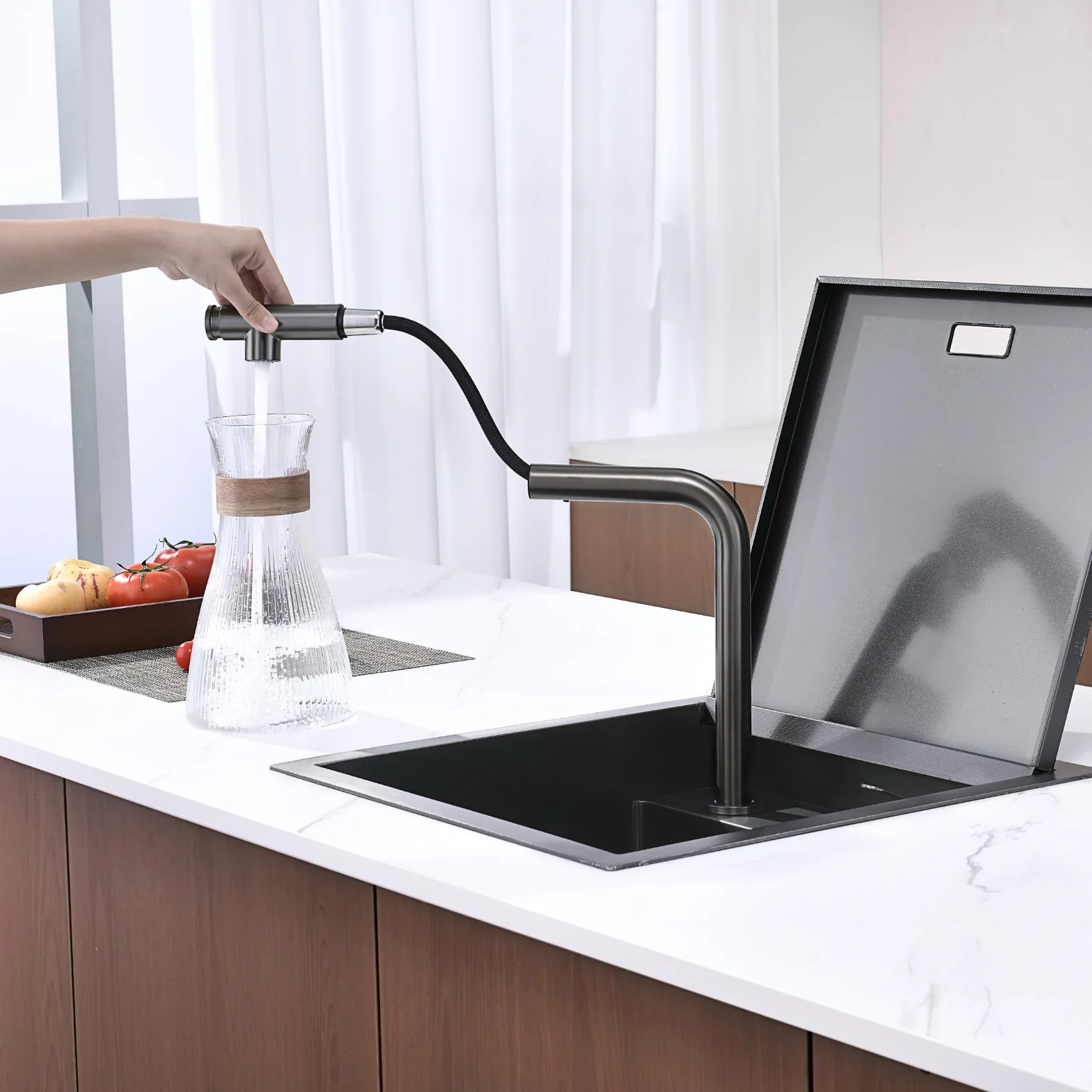 17"x17" Stainless Steel Concealed RV & Kitchen Bar Workstation