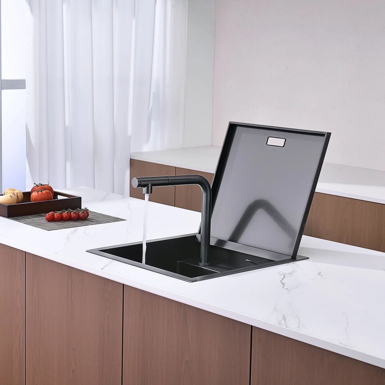 17"x17" Stainless Steel Concealed RV & Kitchen Bar Workstation