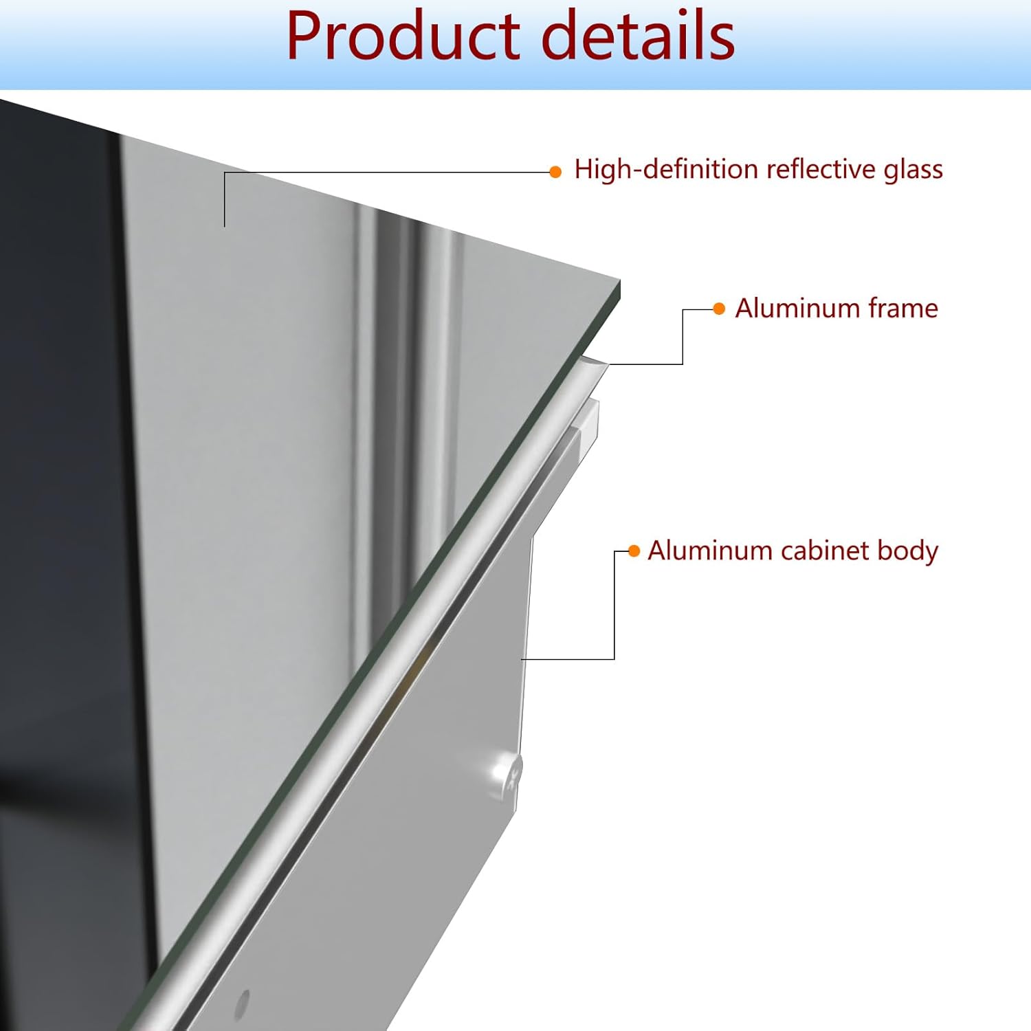 Aluminum Medicine Cabinet with Mirror