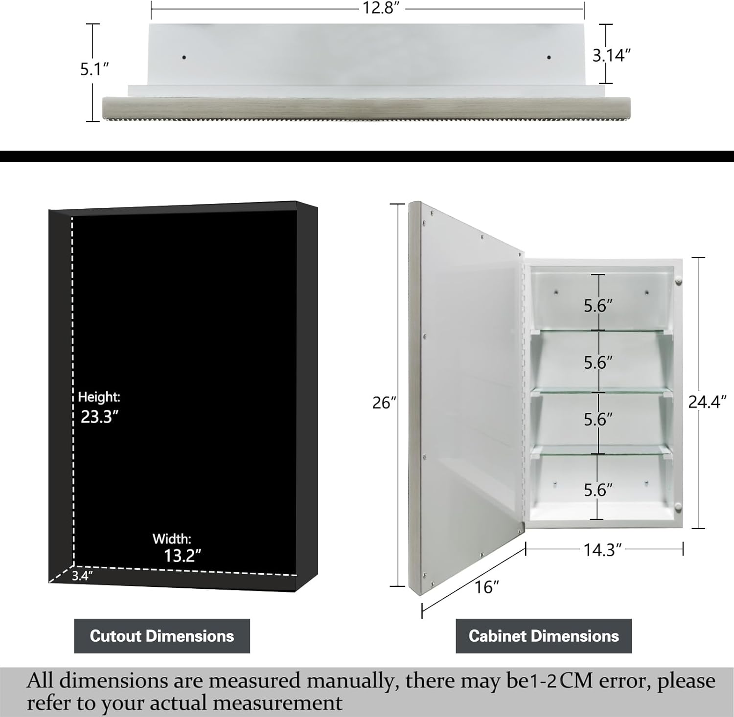 Medicine Cabinet with Mirror
