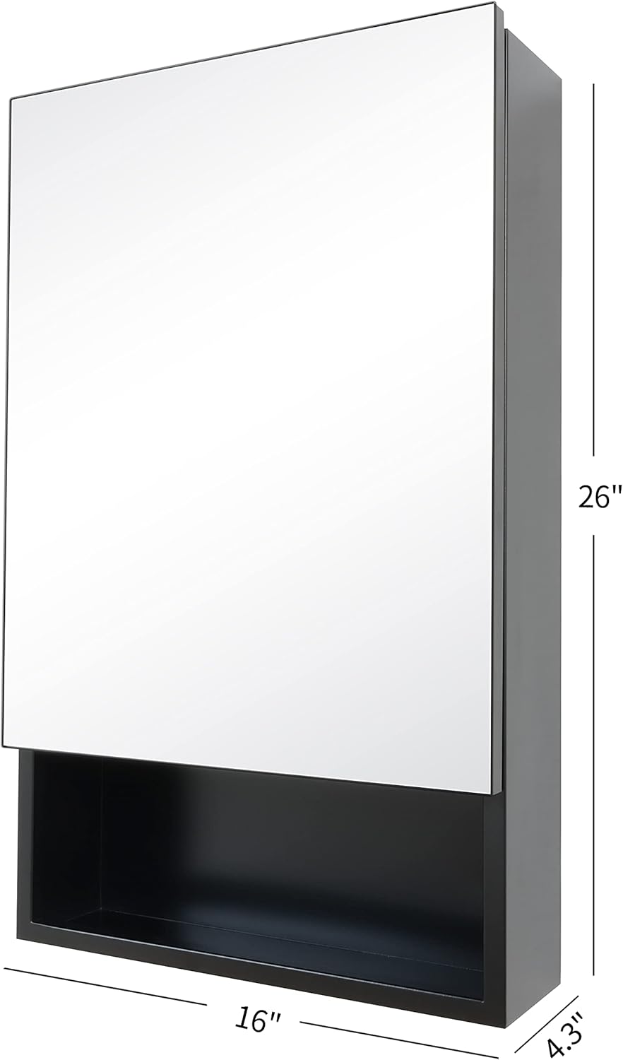 16x26 inch Medicine Cabinet with Mirror