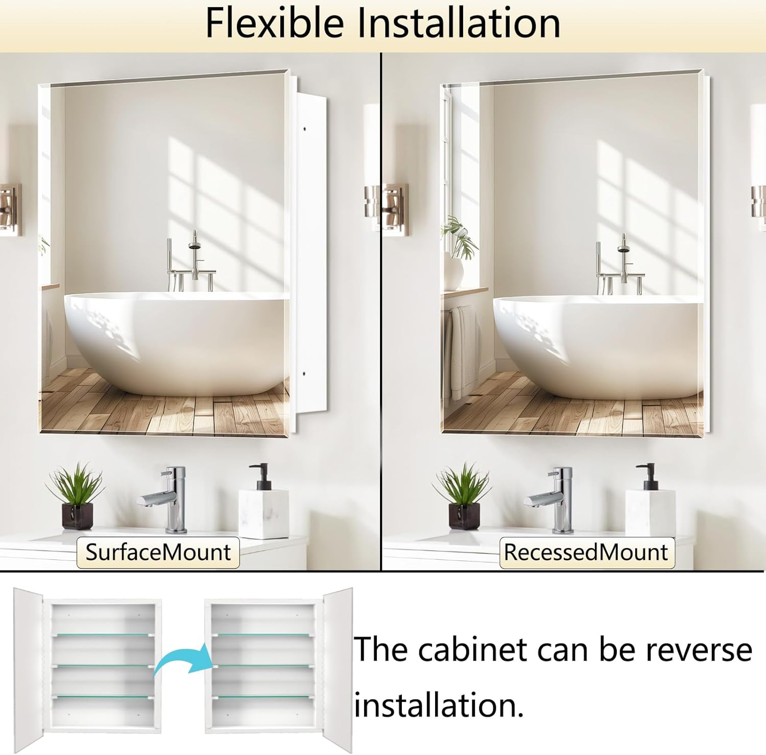 Bathroom Medicine Cabinet with Mirror