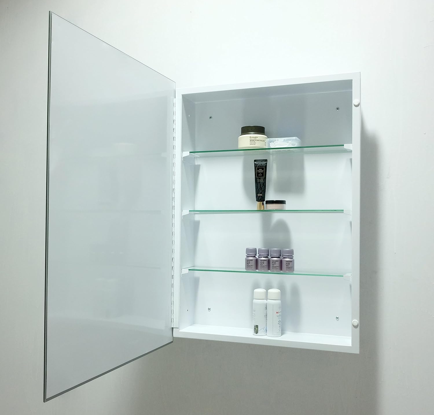 24x36 Inch Frameless Beveled Mirror Medicine Cabinet