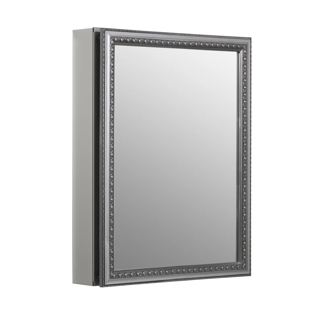 Recessed/Surface Mount Framed Medicine Cabinet with 2 Adjustable Shelves and Interior Mirror