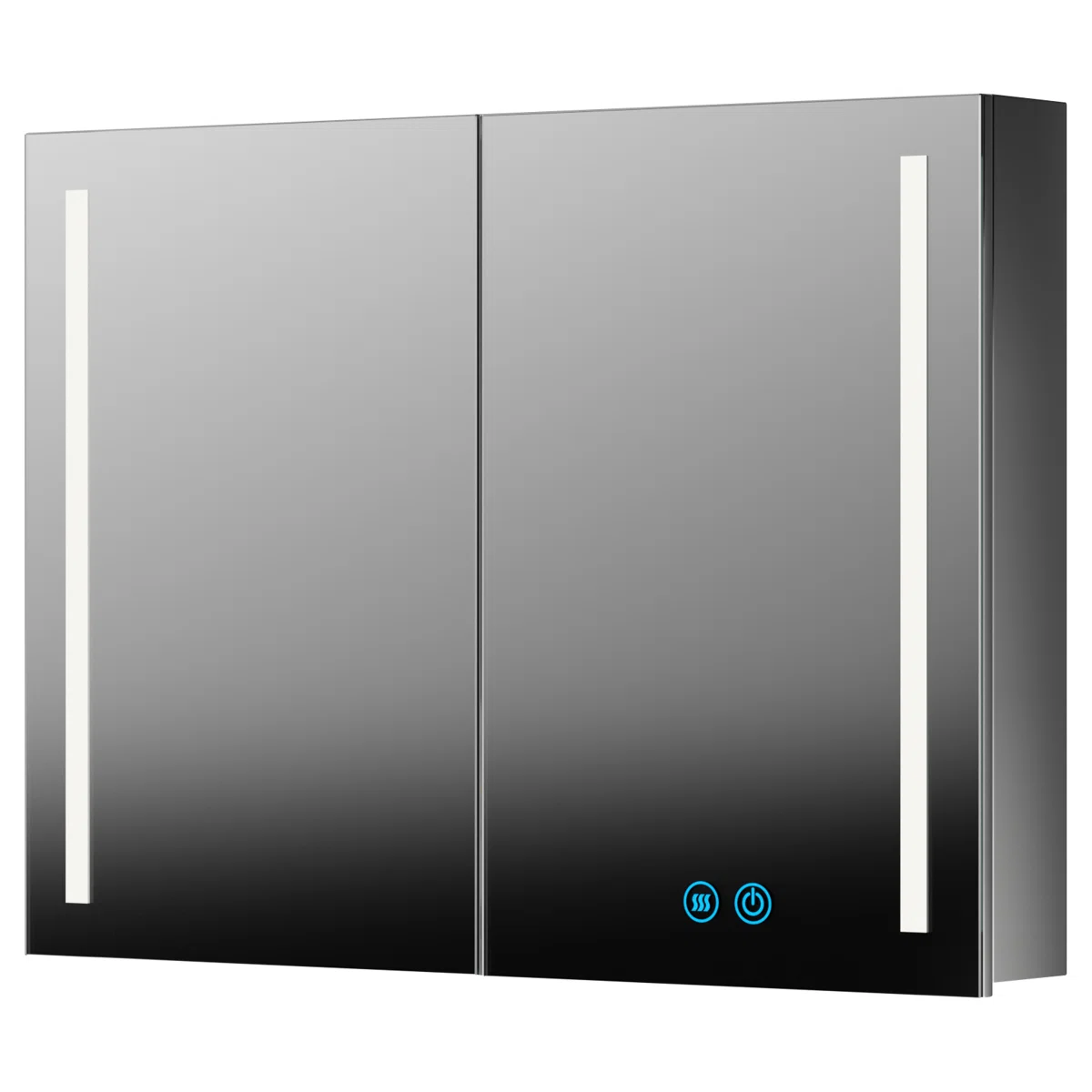 31.5'' W 23.6'' H Surface Framed Medicine Cabinet Mirror 3 Fixed