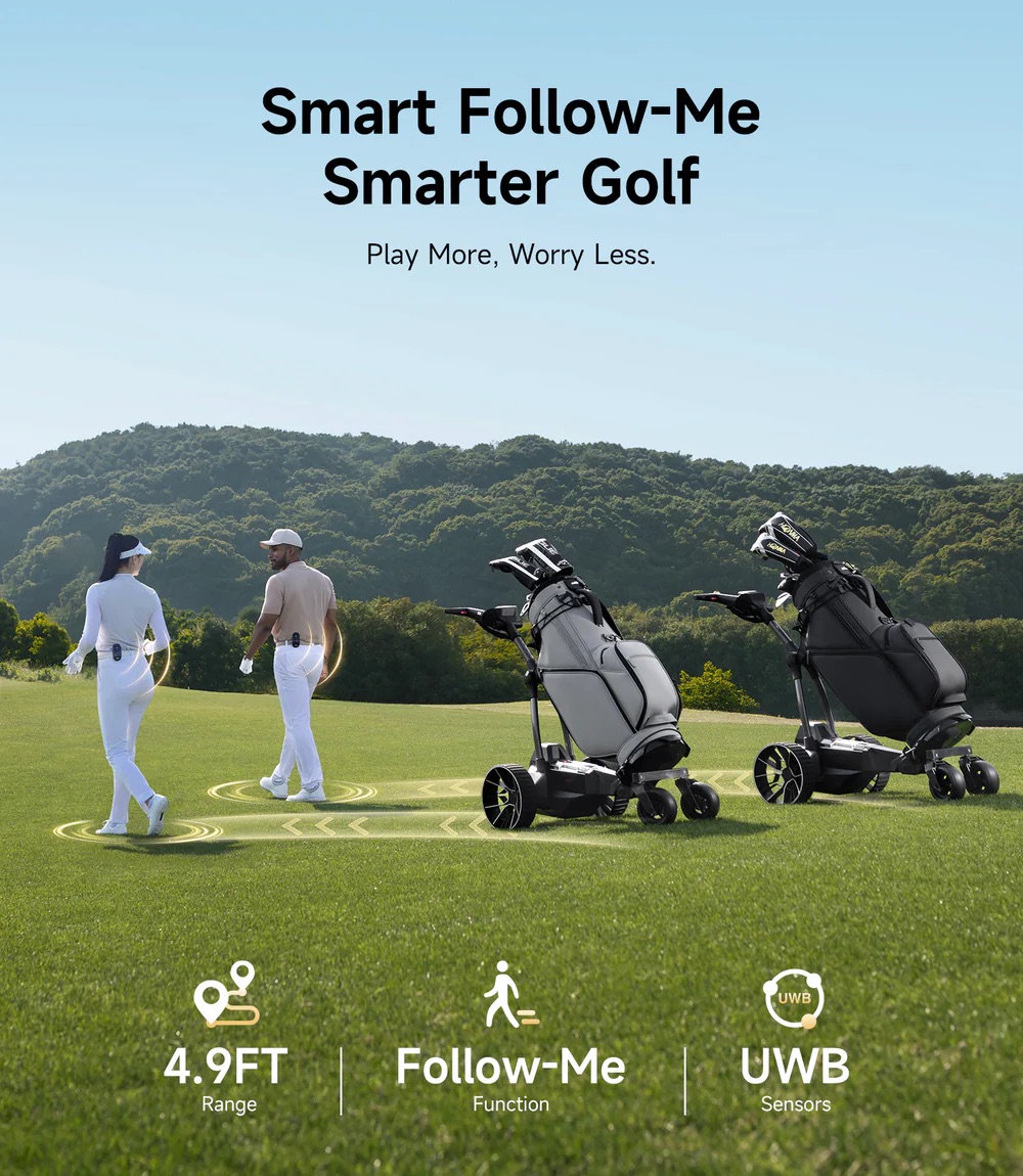 NAVEE Electric Golf Push Cart Birdie 3X