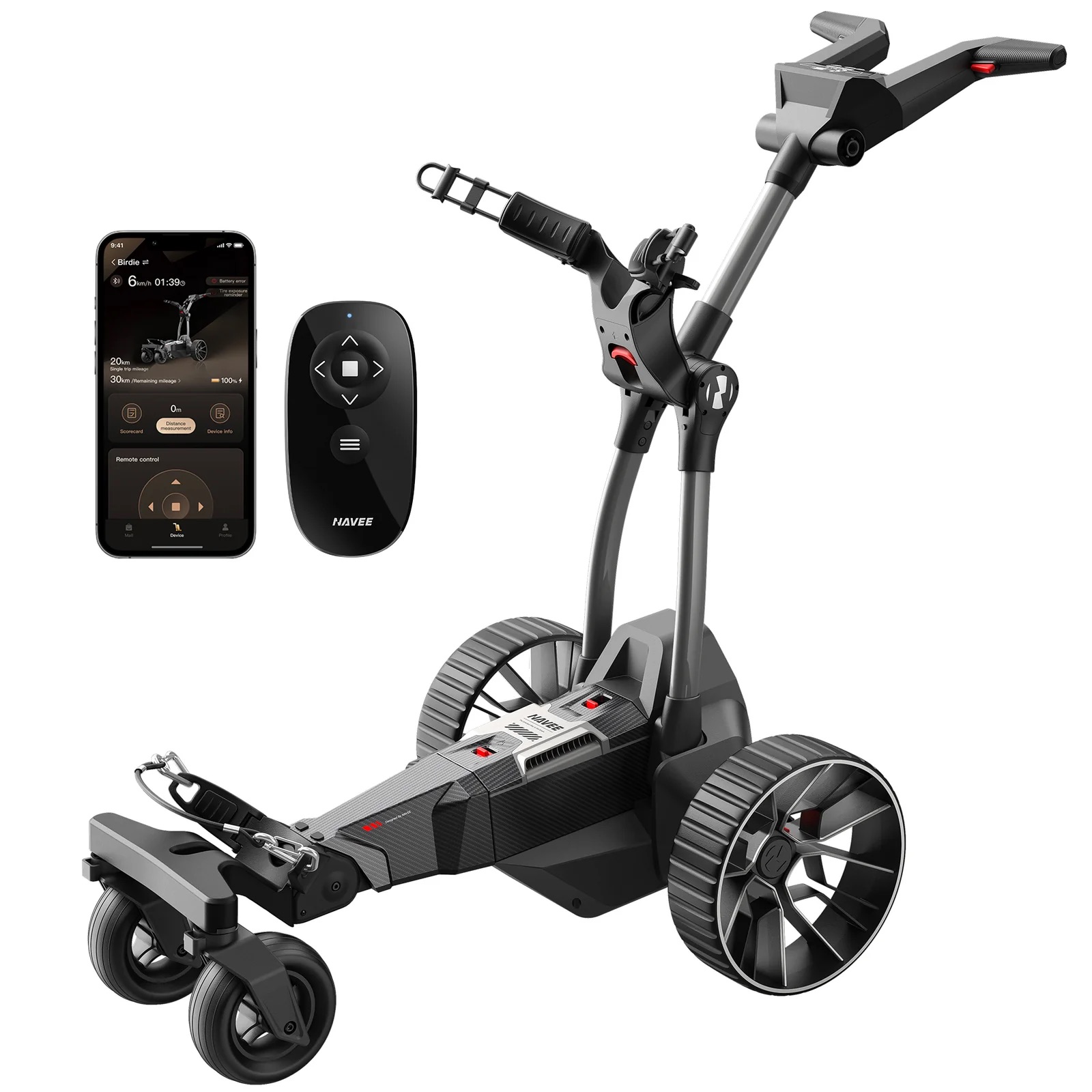 NAVEE Electric Golf Push Cart Birdie 3X