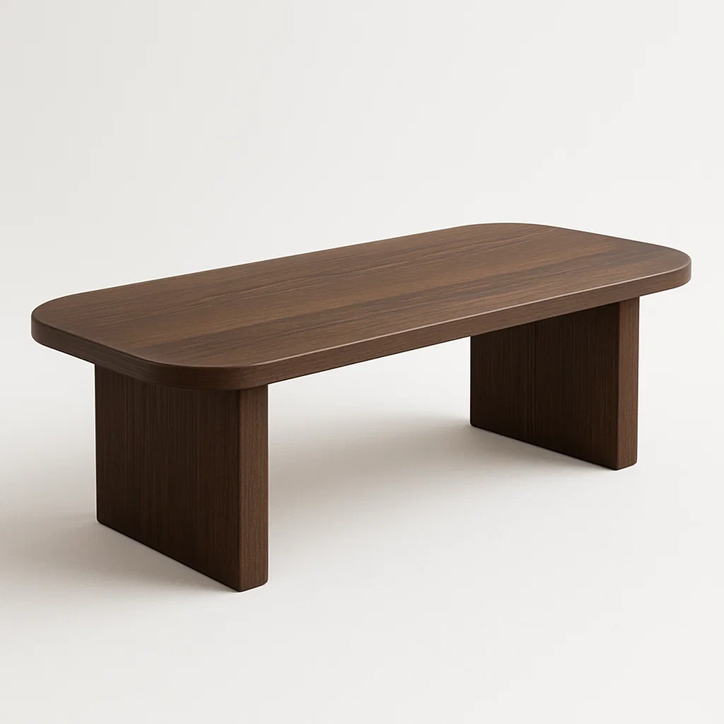 Tavolino da caffè in legno di rovere marrone 120x60x40 cm-CASAELEGAN