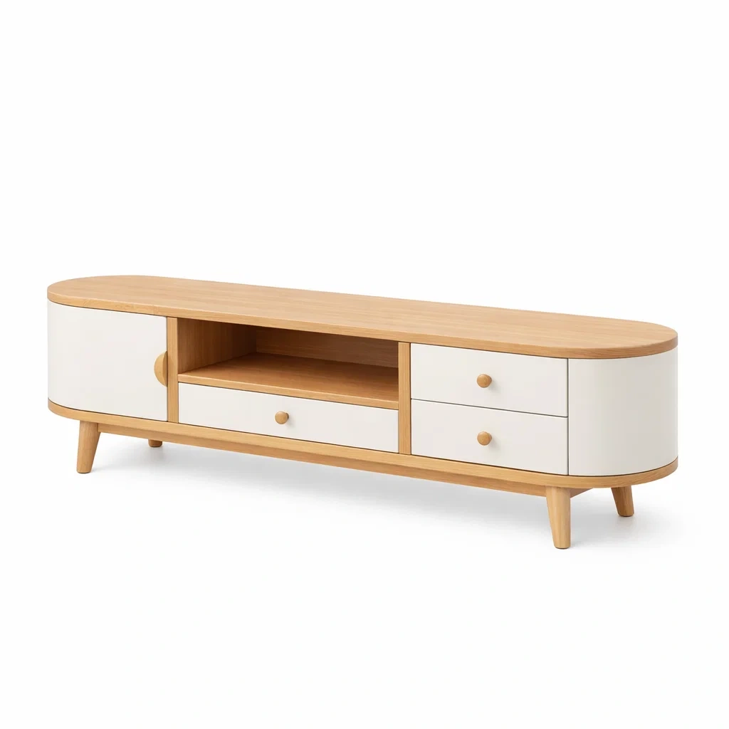 Meuble TV bois clair style scandinave-warmwarp
