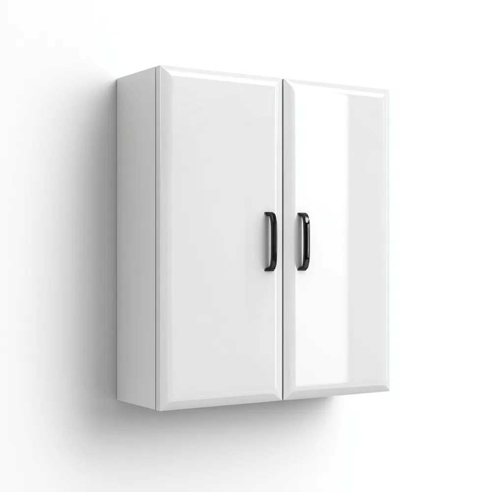 Pensile da cucina a due ante 80x60x35 cm - Bianco lucido