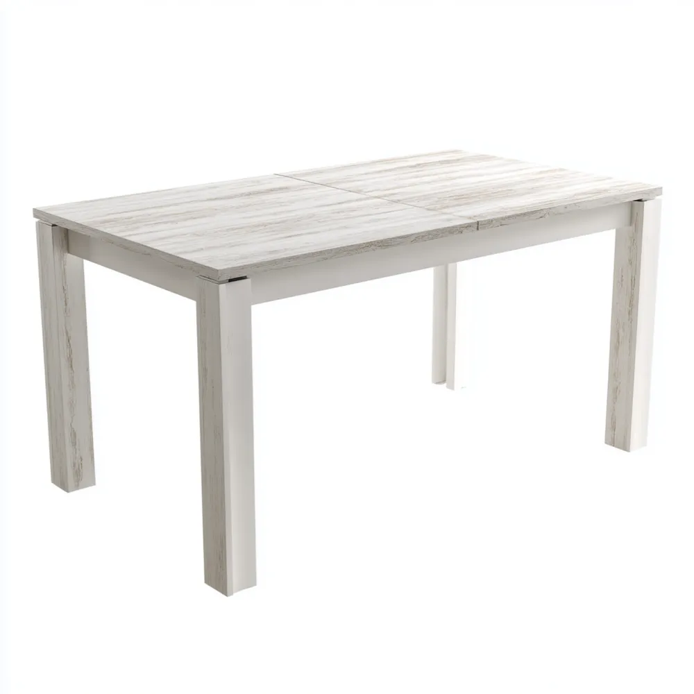 Tavolo da pranzo in legno 140x85x75 cm - Bianco - Design moderno