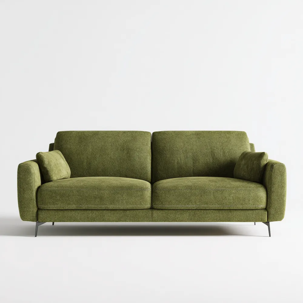Canapé 2 places 160x85x78 cm Tissu Vert Contemporain