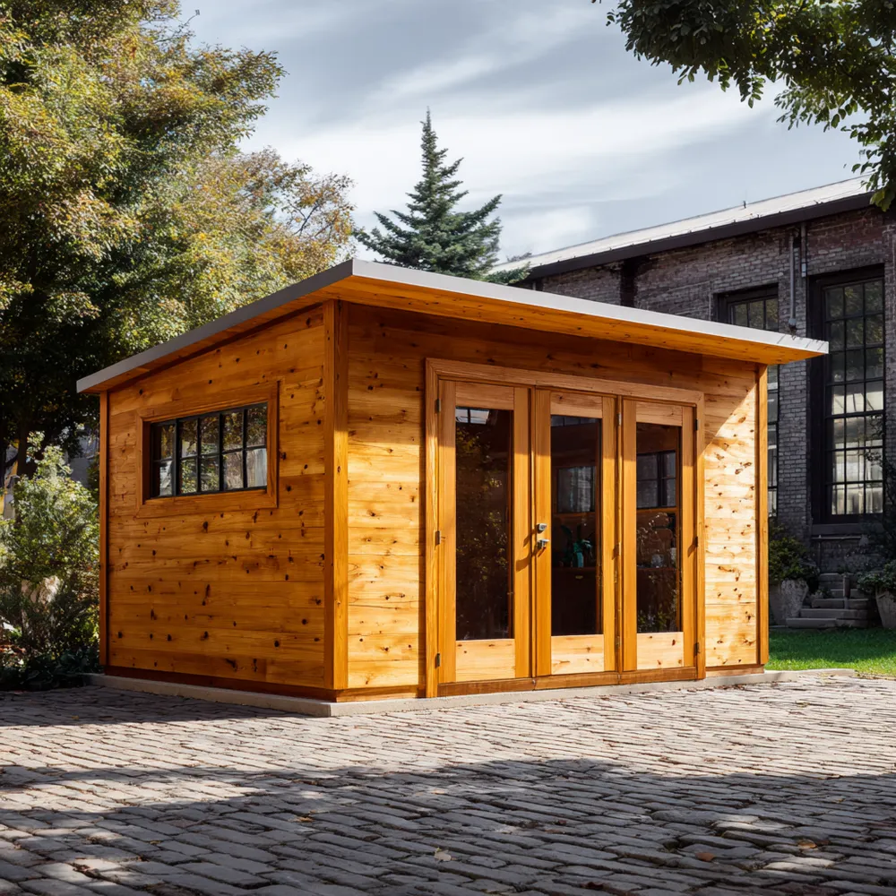 Abri de rangement en bois 300x300x250 cm - Marron - Design moderne