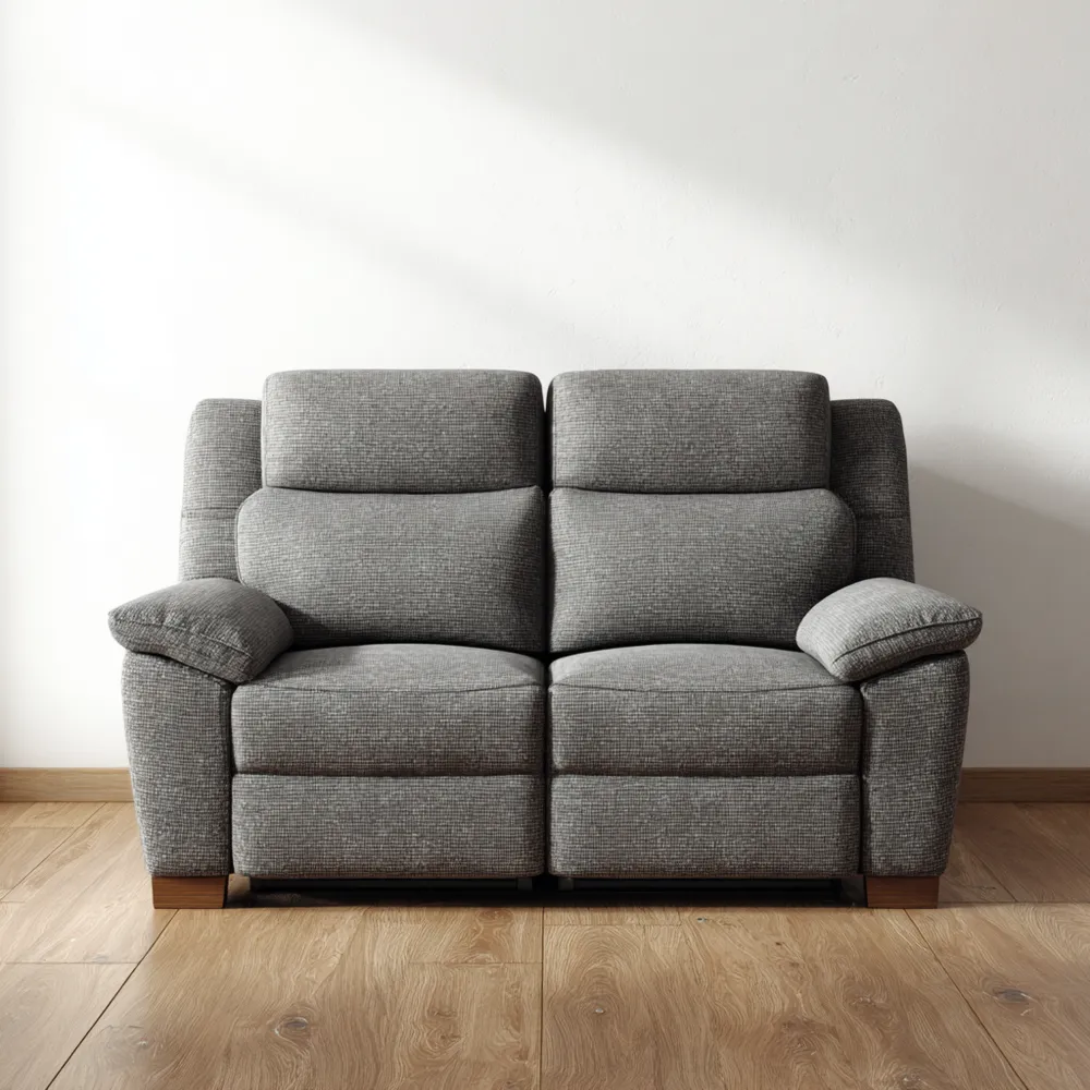 Canapé 2 places Tissu 160x90x95 cm - Gris - Design Contemporain