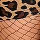 W799 Leopard Pattern Edge Small Mesh Black | Large Size 09992-1 Small Mesh