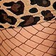 W799 Leopard Pattern Edge Small Mesh Black | Large Size 09992-1 Small Mesh