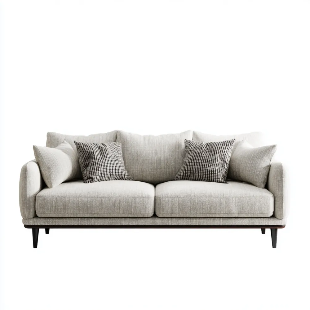 Canapé 2 places Tissu 180x90x85 cm - Beige - Design Moderne