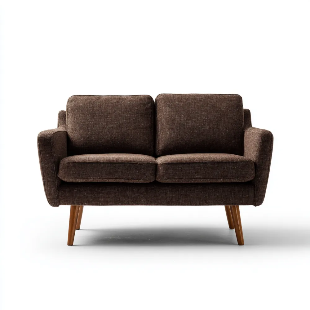 Canapé 2 places Tissu Marron 140x85x75 cm – Design Moderne