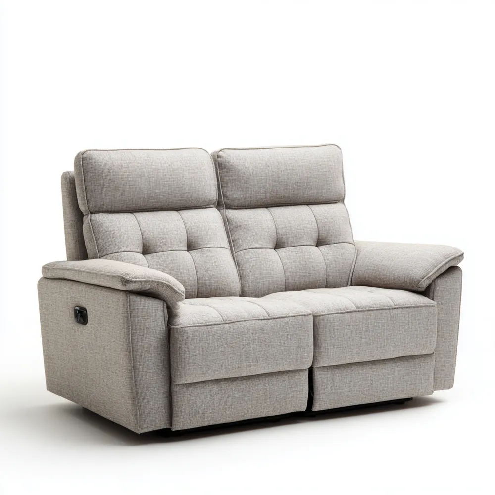 Canapé 2 places 150x90x95 cm – Gris Clair – Design Moderne