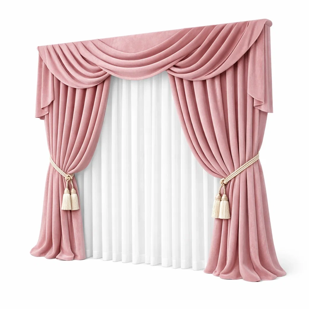 Rideau decoratif elegant a plis souples-OrbitalOak