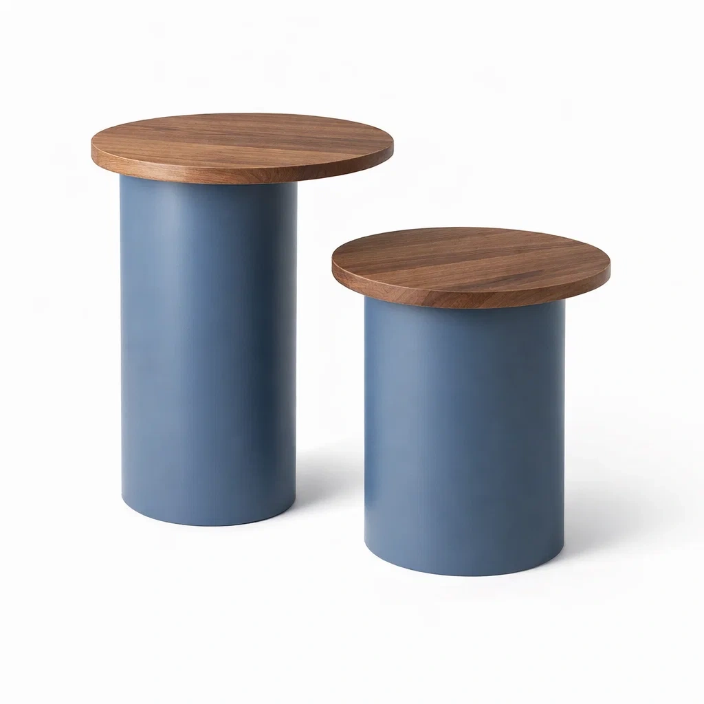 Tables d appoint cylindriques minimalistes-OrbitalOak