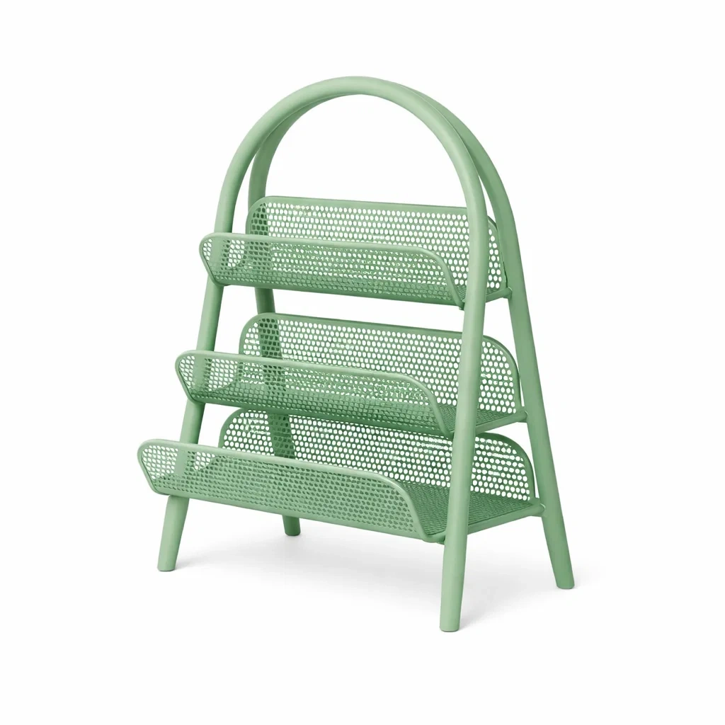 Etagere de rangement metal design vert clair-XenDecor