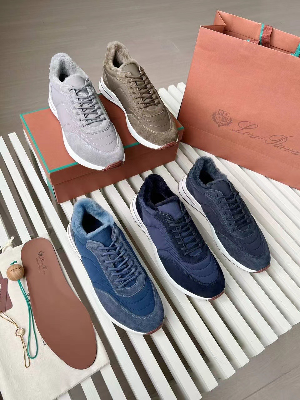 Loro Piana Week End Walk Low-top Comfortable and casual Men's Shoes 运动鞋 波鞋  LP012-81M