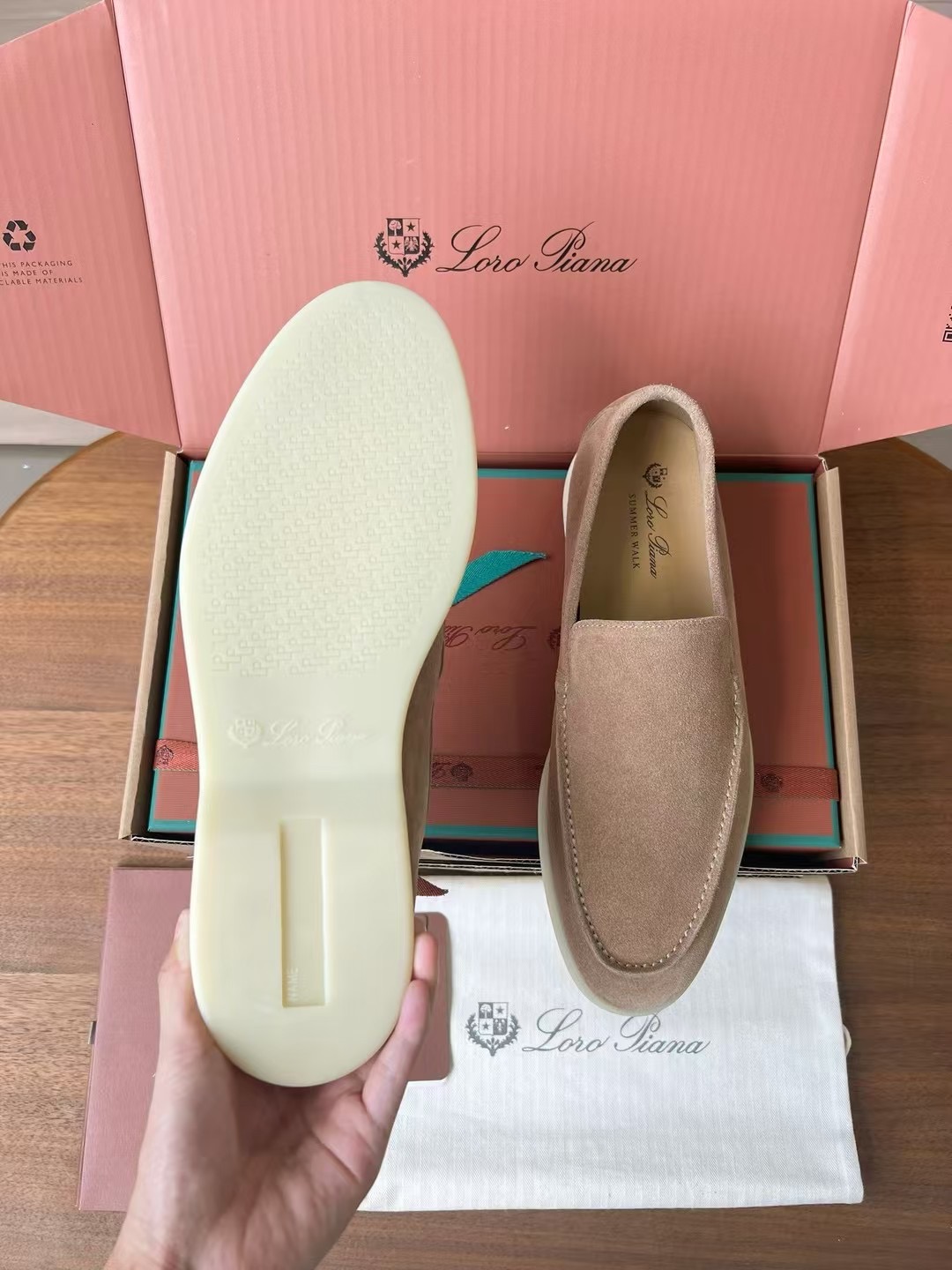 Loro Piana Summer Walk End Walk Low-top Comfortable and casual Men's Shoes麂皮 一脚蹬 运动鞋 波鞋  FAE8124H755
