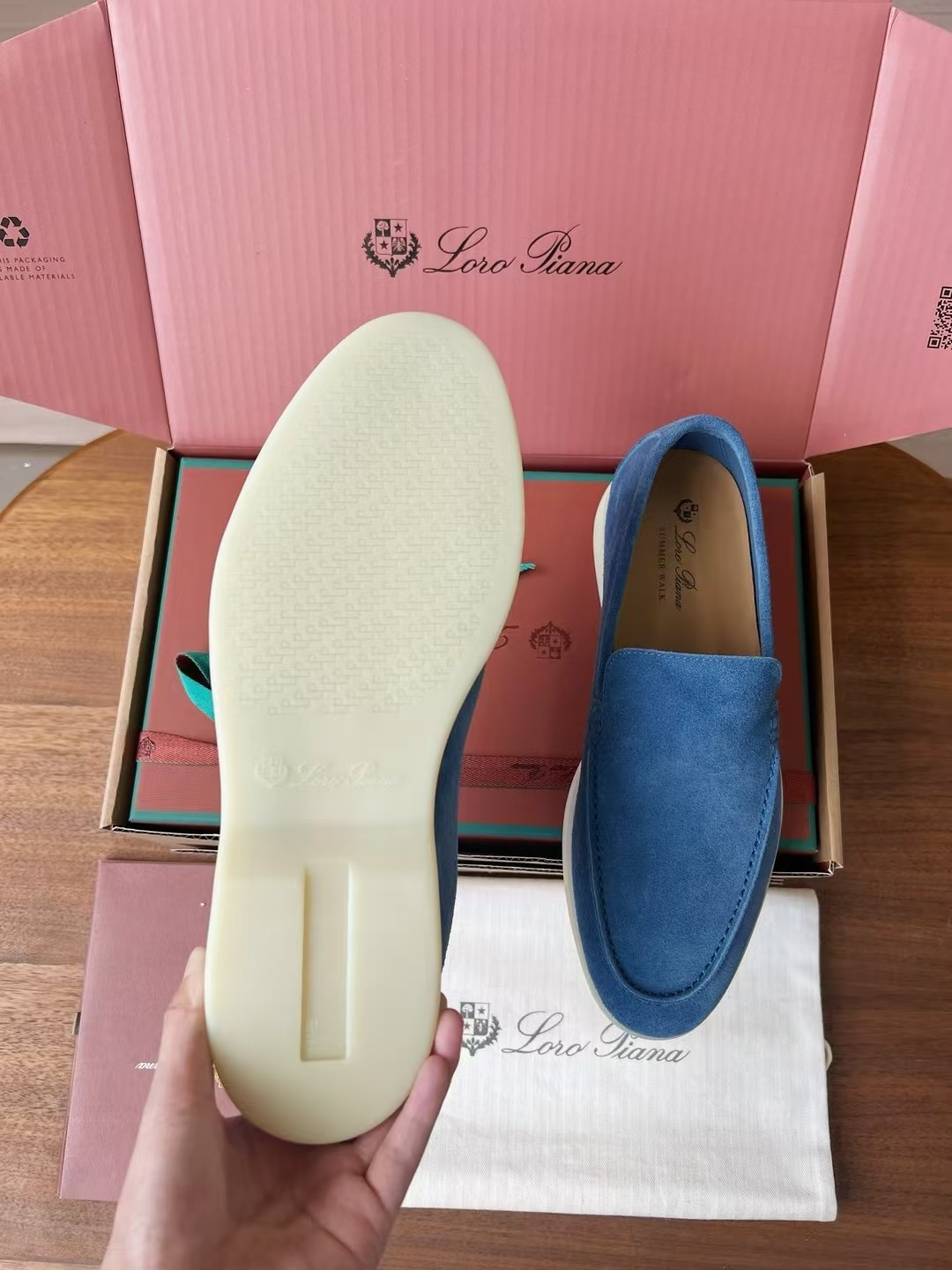 Loro Piana Summer Walk End Walk Low-top Comfortable and casual Men's Shoes麂皮 一脚蹬 运动鞋 波鞋  FAE8124H755