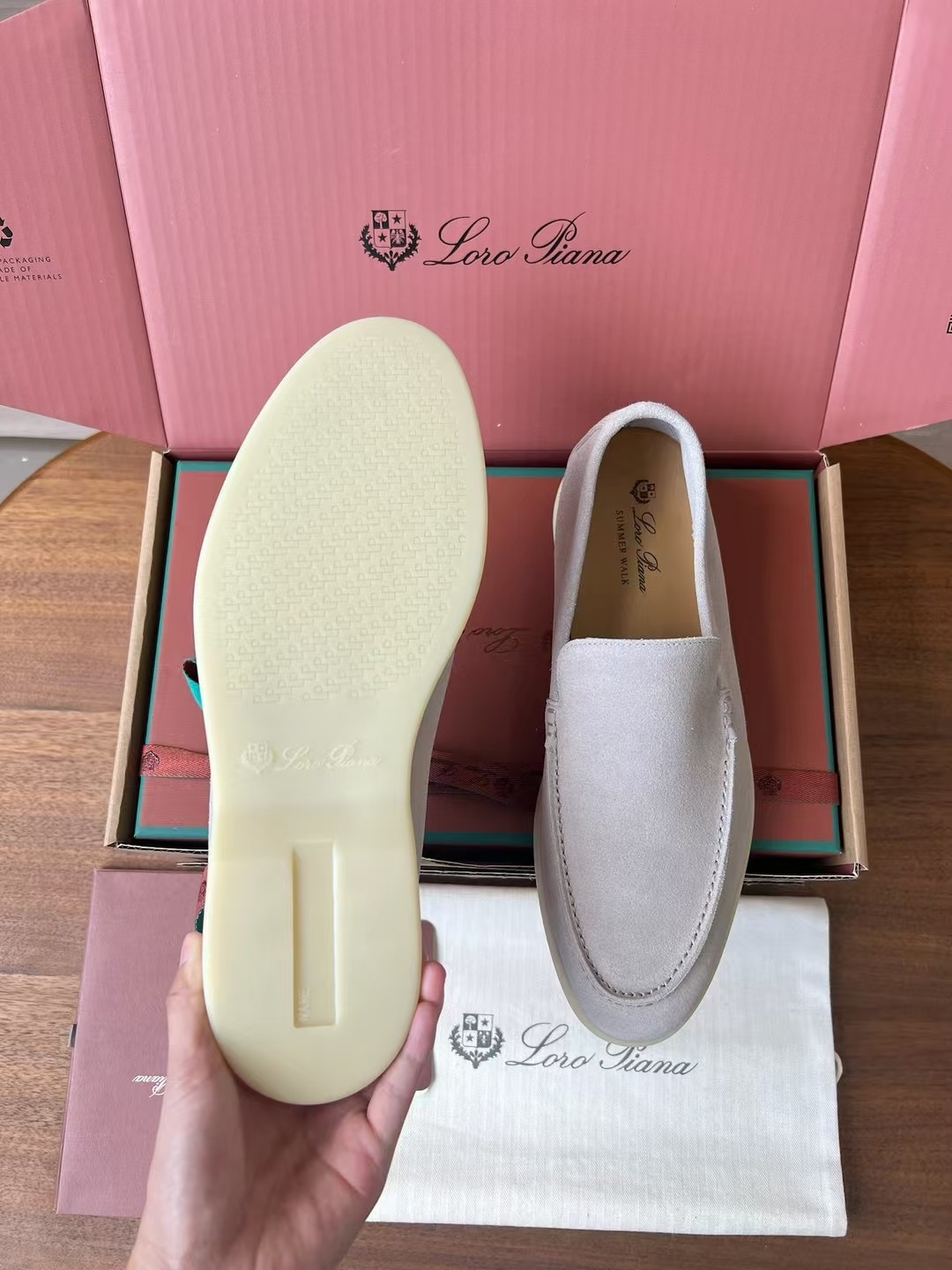 Loro Piana Summer Walk End Walk Low-top Comfortable and casual Men's Shoes麂皮 一脚蹬 运动鞋 波鞋  FAE8124H755
