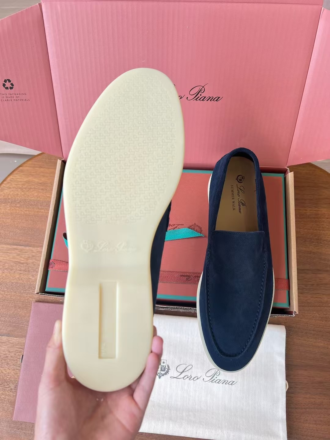Loro Piana Summer Walk End Walk Low-top Comfortable and casual Men's Shoes麂皮 一脚蹬 运动鞋 波鞋  FAE8124H755