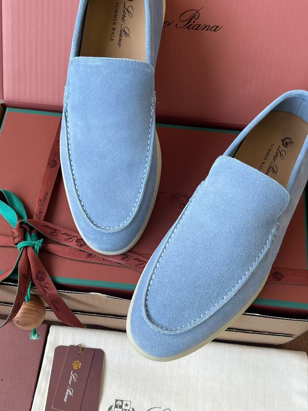 Loro Piana Summer Walk End Walk Low-top Comfortable and casual Men's Shoes麂皮 一脚蹬 运动鞋 波鞋  FAE8124H755
