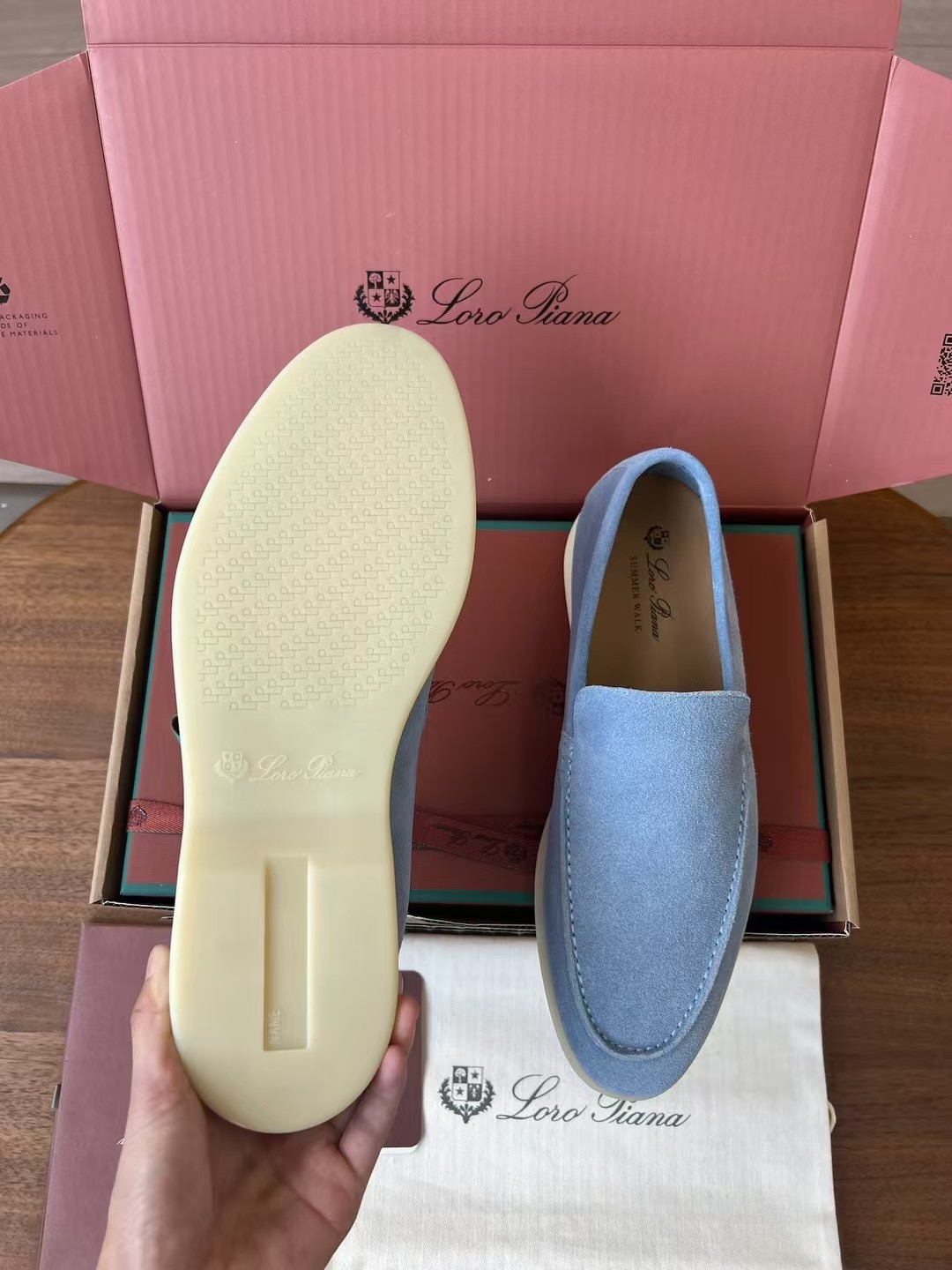 Loro Piana Summer Walk End Walk Low-top Comfortable and casual Men's Shoes麂皮 一脚蹬 运动鞋 波鞋  FAE8124H755