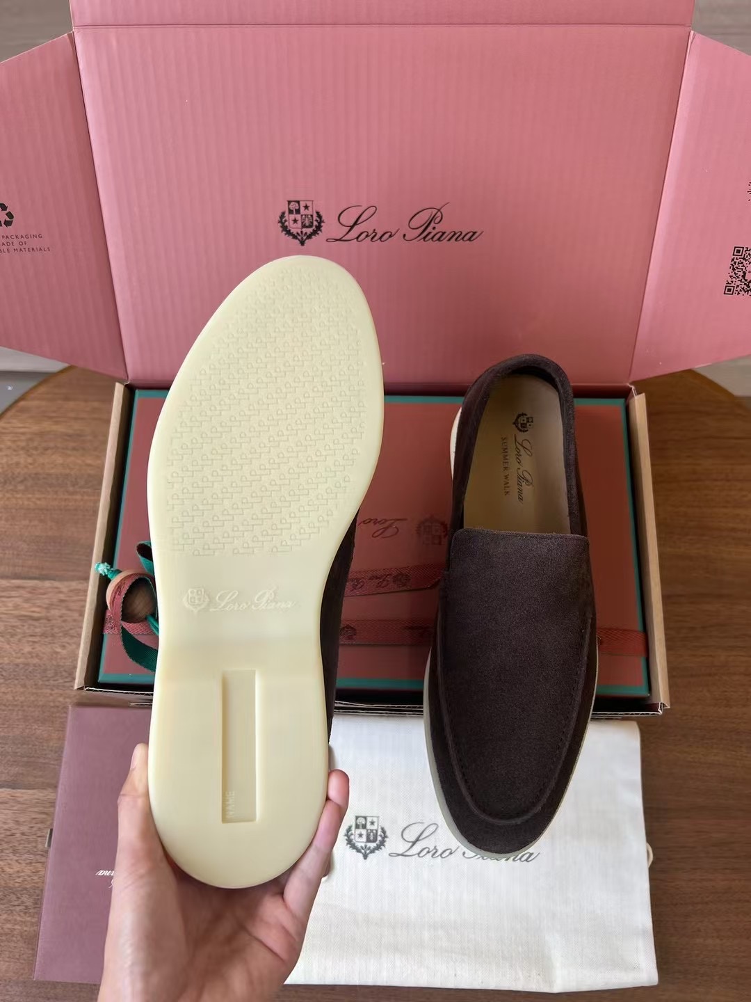 Loro Piana Summer Walk End Walk Low-top Comfortable and casual Men's Shoes麂皮 一脚蹬 运动鞋 波鞋  FAE8124H755