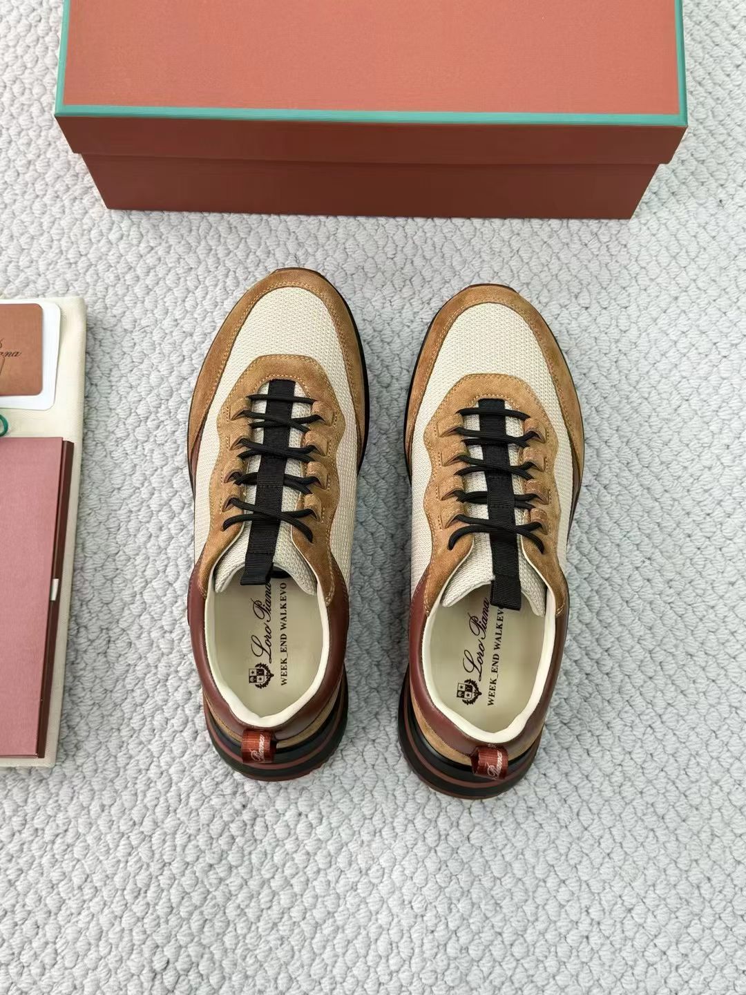 LP Loro Piana Week End Walk  Low-top Comfortable and casual Men's Shoes  Bullshit 运动鞋 波鞋  FAR1331_F8CB
