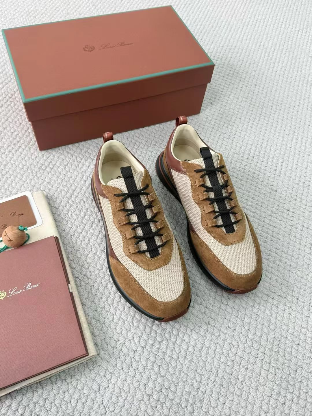 LP Loro Piana Week End Walk  Low-top Comfortable and casual Men's Shoes  Bullshit 运动鞋 波鞋  FAR1331_F8CB